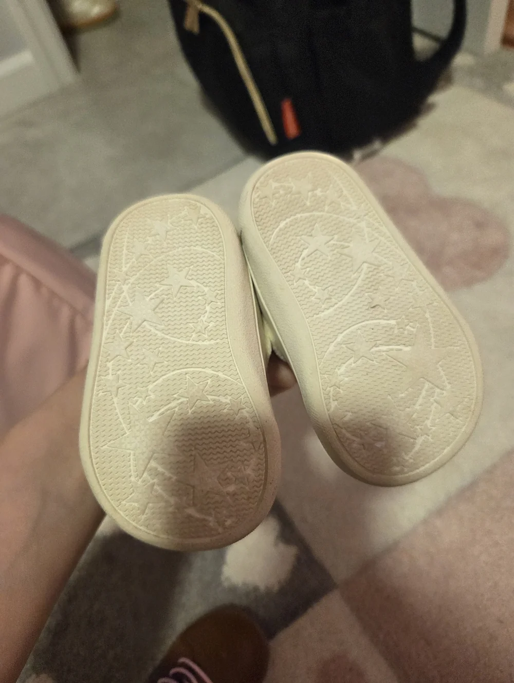 Carter's White Sneakers with Pink Heart Accent